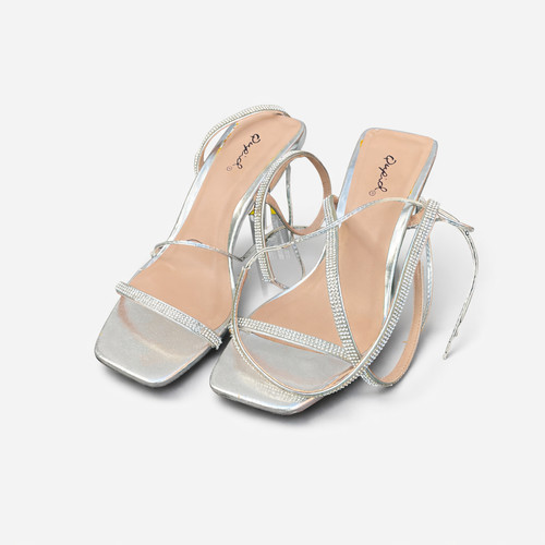 Silver diamante wrap around - diamante,