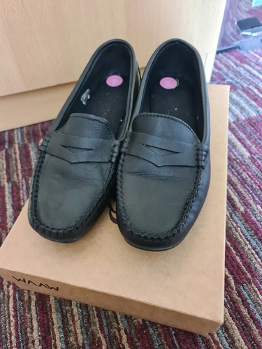 Flat leather shoes - leather, 5